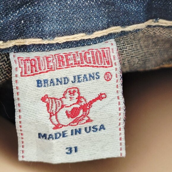 True Religion Women's Denim Blue Dark Wash Joey Super T Bootcut Jeans Size 31 - Picture 6 of 8